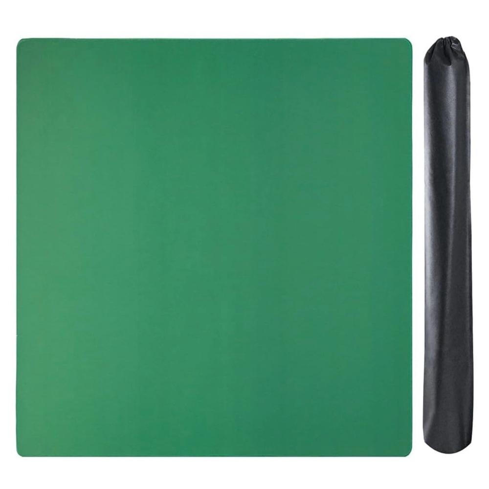 Green Mahjong Mat with Black Carry Bag